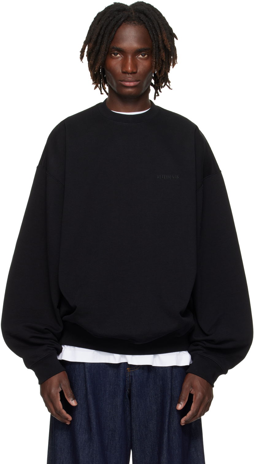 Huppari VETEMENTS VETEMENTS Logo Oversized Sweatshirt Musta | UH76CW100B