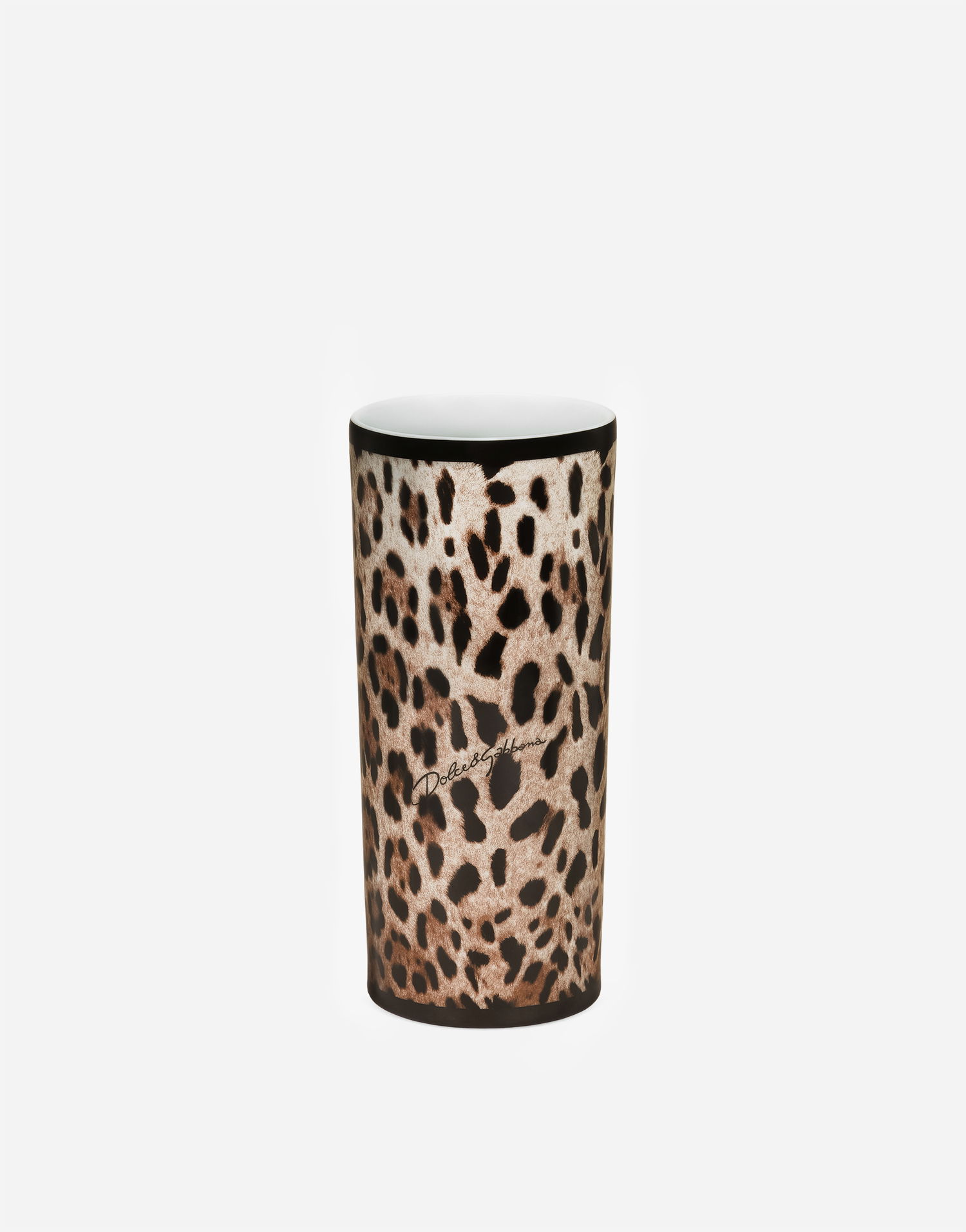 Kodin sisustus Dolce & Gabbana Dolce & Gabbana Leopard Print Cylindrical Porcelain Vase Onesize Monivärinen | TCC196TCAMWUL003, 1