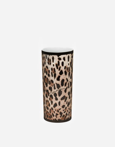 Kodin sisustus Dolce & Gabbana Dolce & Gabbana Leopard Print Cylindrical Porcelain Vase Onesize Monivärinen | TCC196TCAMWUL003, 1