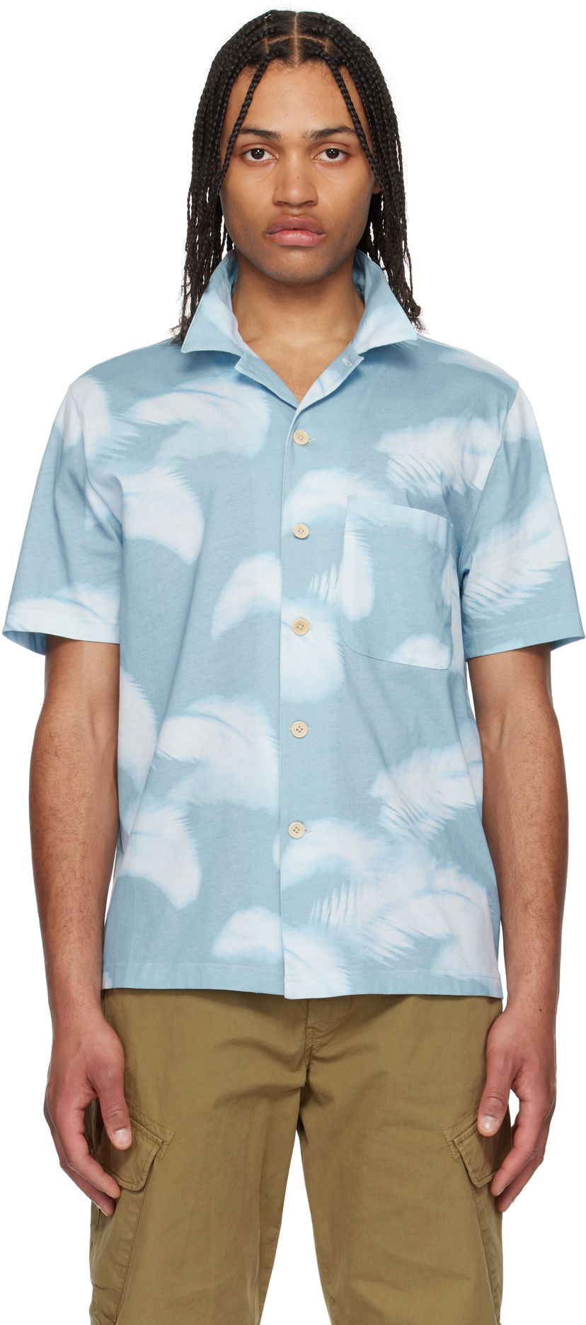 Paita Paul Smith PS Paul Smith Casual Short Sleeve Shirt Sininen | M2R-236X-P22324-40