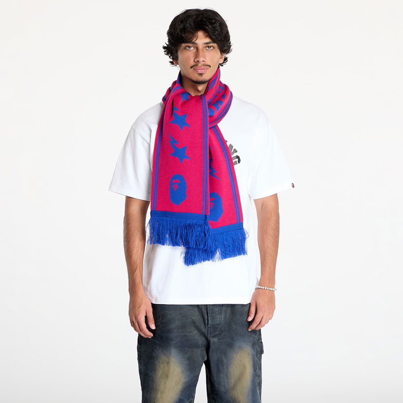 Huivi BAPE Jacquard Bape Logo Long Scarf Vaaleanpunainen | 001GDK801011M PNK