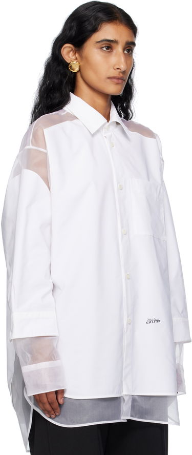 Paita Jean Paul Gaultier Jean Paul Gaultier 'The Petit Grand' Double Layered Shirt Valkoinen | 25/03-U-ST035-C075-01, 4