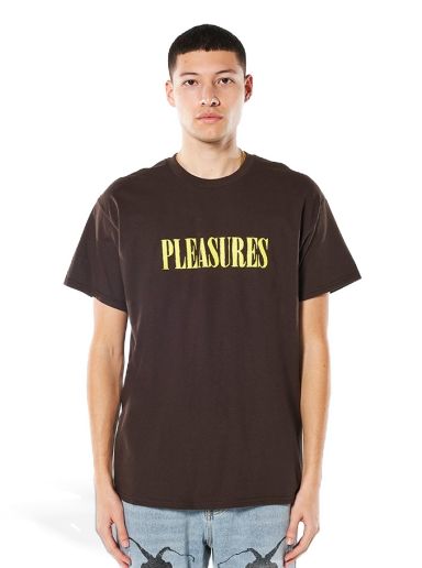 T-paita Pleasures Tickle Logo Tee Ruskea | P22SP054-BROWN
