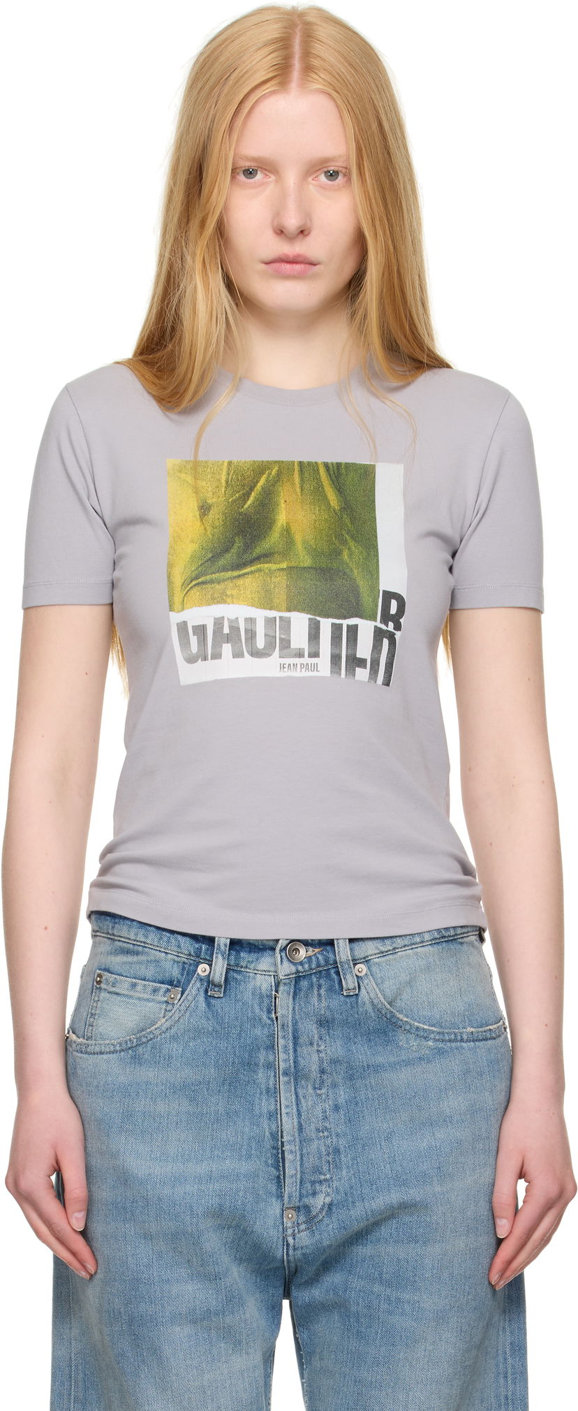 T-paita Jean Paul Gaultier Jean Paul Gaultier Cotton Water Print T-Shirt Harmaa | 25/03-W-TO294-J002-134812