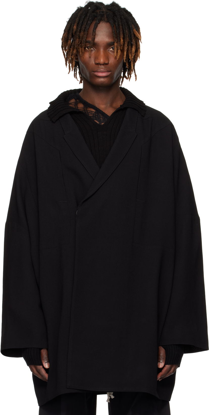Takit Rick Owens Rick Owens Oversized Arrowhead Jacket Musta | RU01E5751 WA