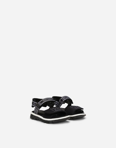 Tennarit ja kengät Dolce & Gabbana Technical Fabric Sandals With Dg Logo For First Steps (19-26) Musta | DL0068AY2338B939, 1