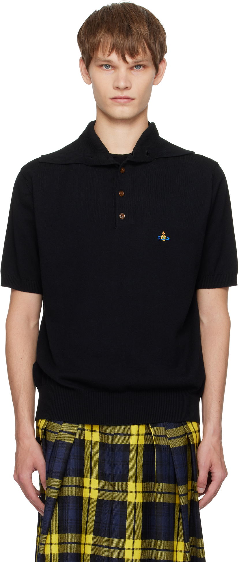 Poolopaita Vivienne Westwood Vivienne Westwood Alex Knit Polo Musta | 2701001P-Y001V-