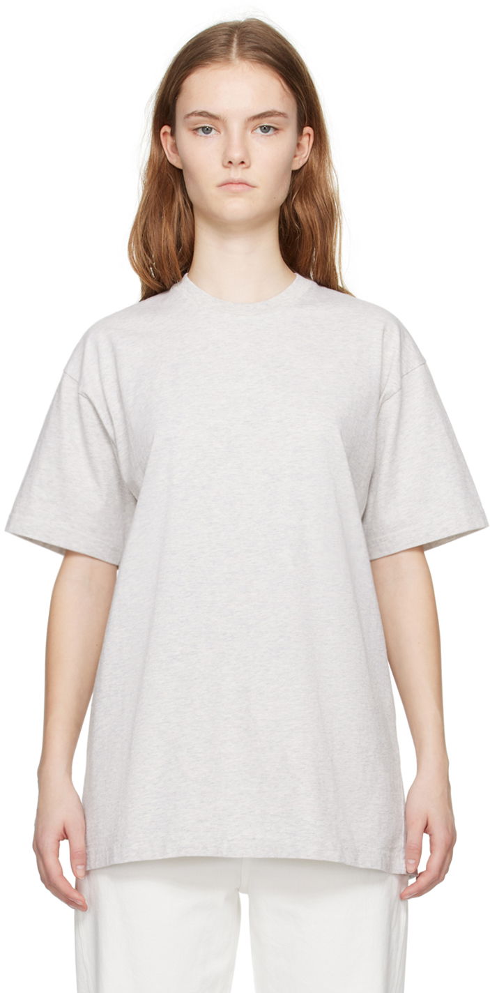 T-paita TOTEME TOTEME Straight T-Shirt Harmaa | 234-WRT865-FB0092