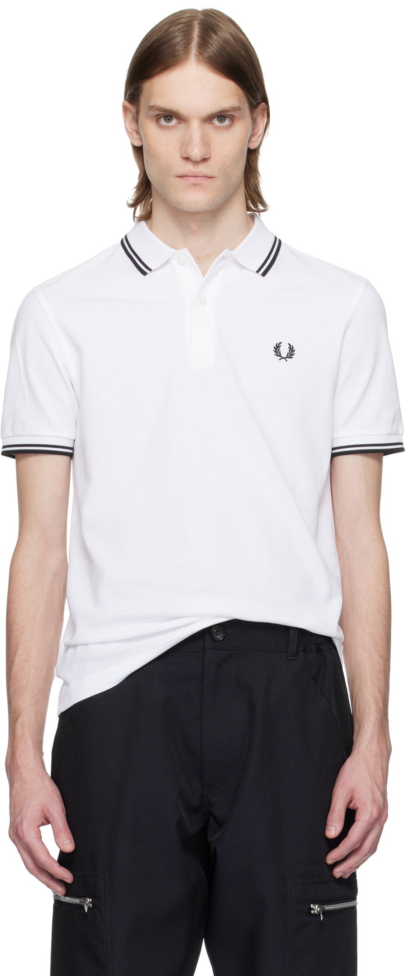 Poolopaita Comme des Garçons Comme des Garçons Shirt Fred Perry Edition 'Strong Will' Polo Valkoinen | FO-T502-051