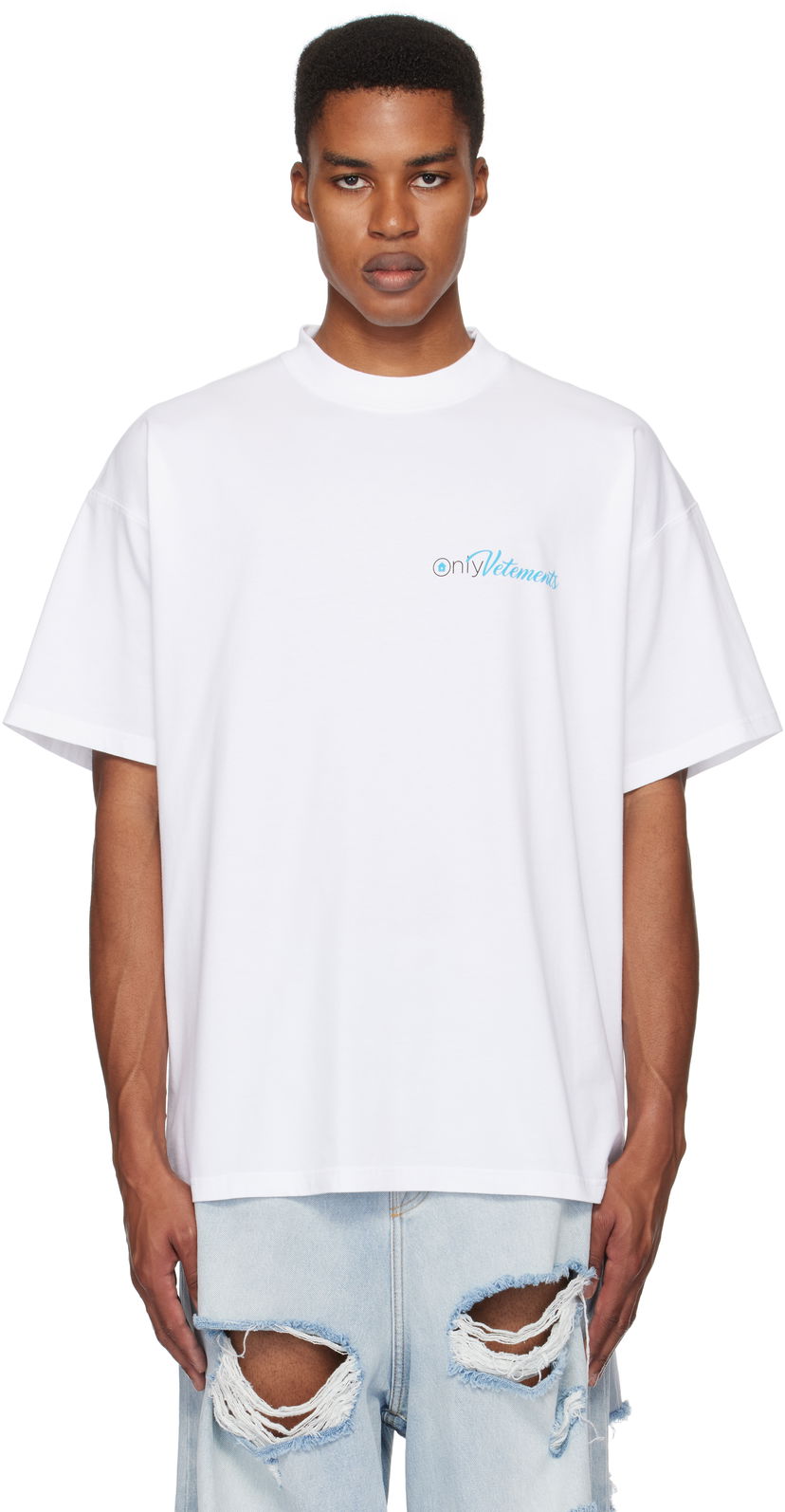 T-paita VETEMENTS 'Only' Graphic Print T-Shirt Valkoinen | UA66TR755W