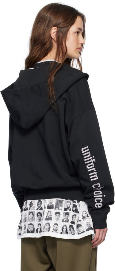 Huppari 032C Routine Zip Hoodie Musta | S25-URC-0841-050-W, 2