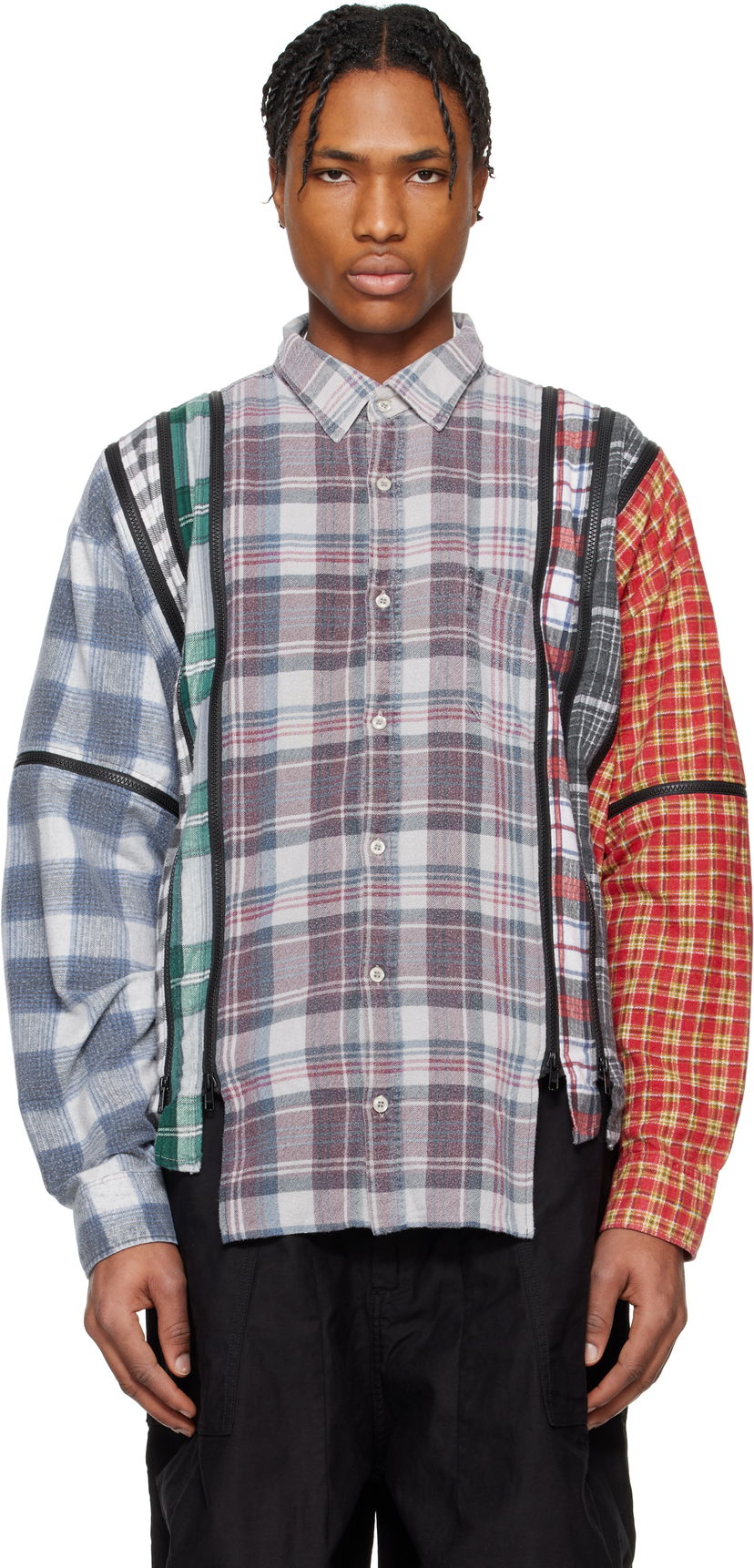 Paita Needles NEEDLES 7 Cuts Zipped Flannel Shirt Monivärinen | QV394
