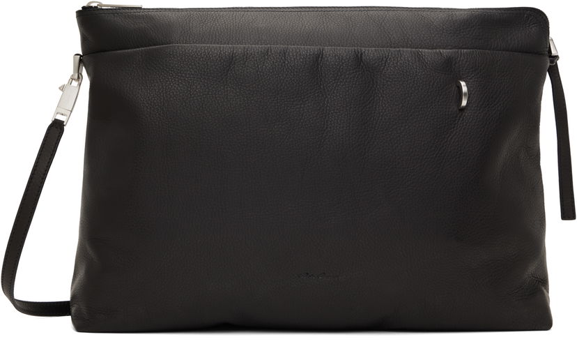 Käsilaukku Rick Owens Rick Owens Hollywood Big Adri Leather Pouch Musta | RA01E0626 LCN