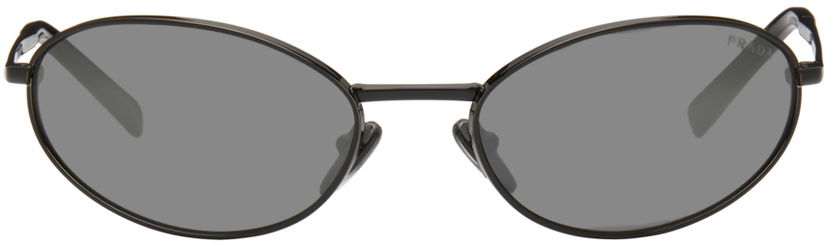 Aurinkolasit Prada Logo Oval Sunglasses Musta | 0PR A59S 1AB60G59 8056262147764