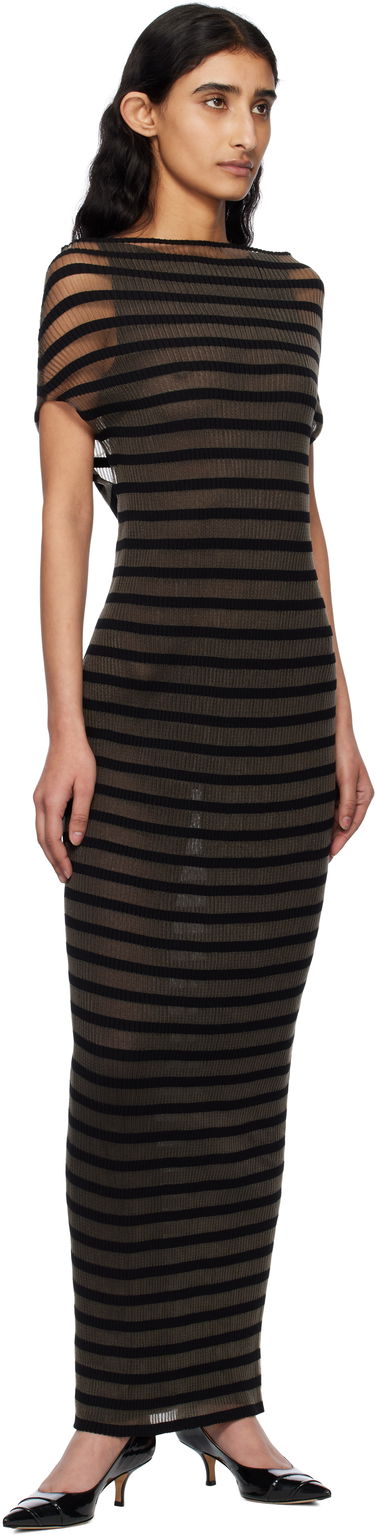 Mekko Jean Paul Gaultier Jean Paul Gaultier 'The Marinière' Striped Maxi Dress Ruskea | 25/34-F-RO400-M088-00, 3