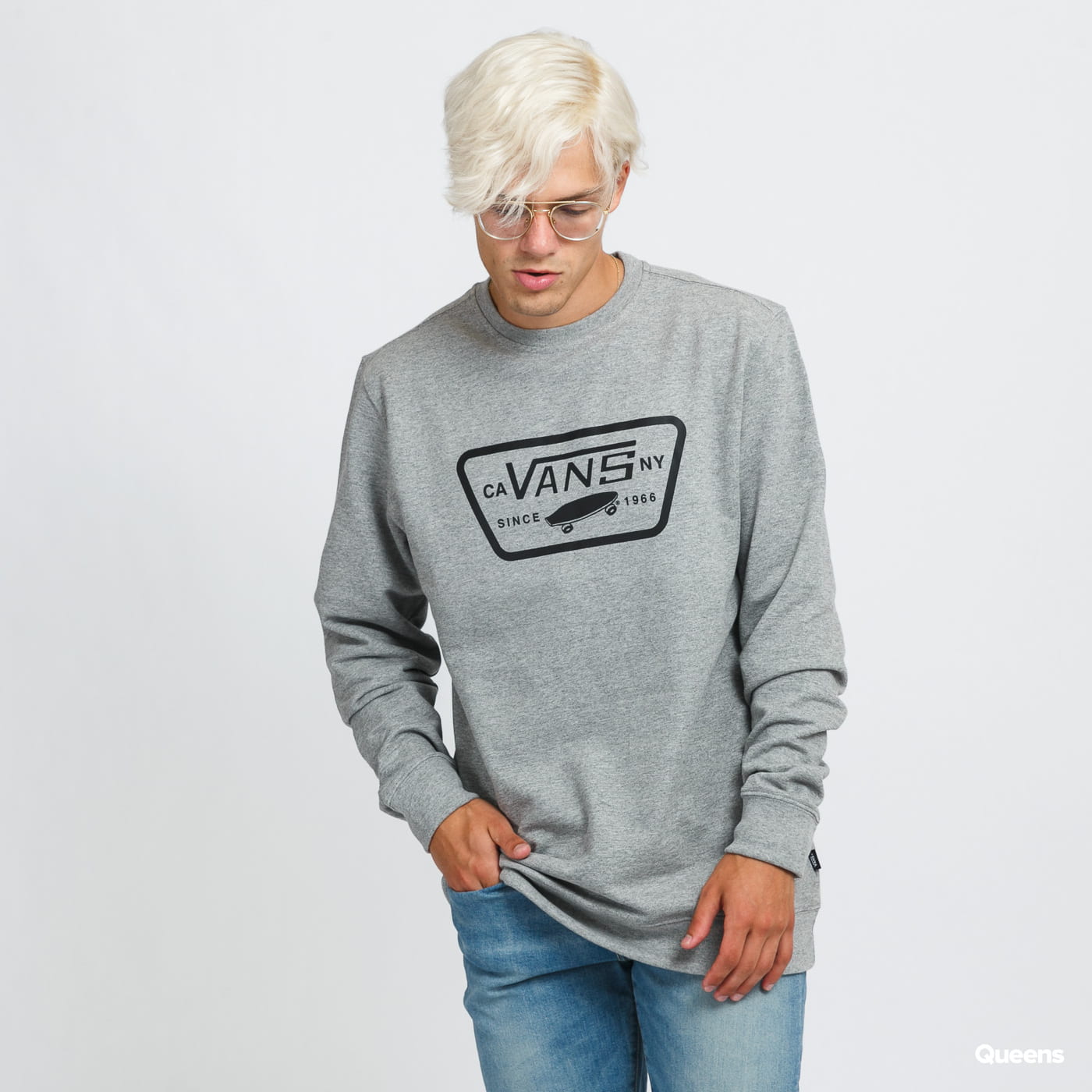 Huppari Vans Full Patch Crew I Harmaa | VN0A45CI02F1, 0