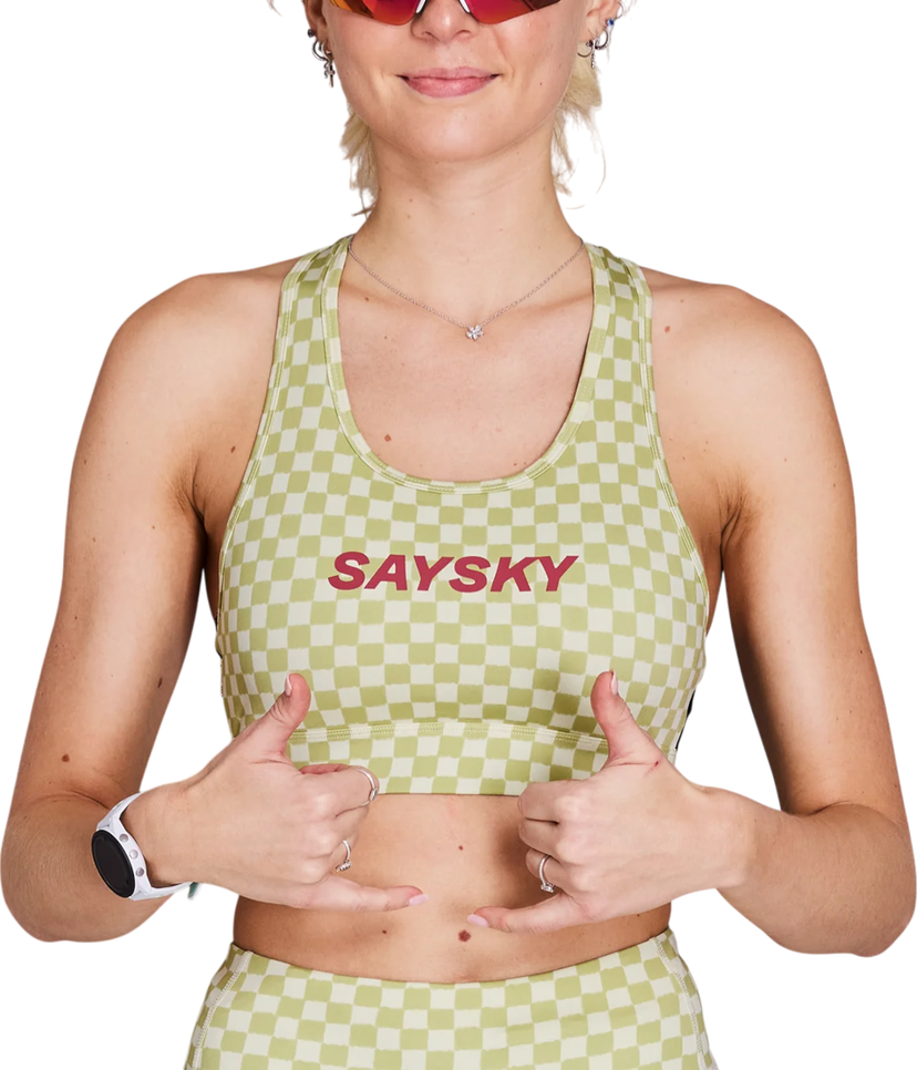 Rintaliivit Saysky Saysky Checker Combat Sports Bra Vihreä | nwrsb30c1034