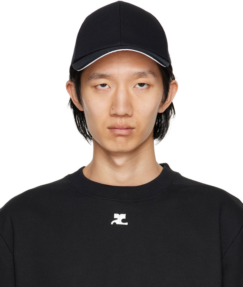 Korkki Courrèges Designer Classic Cap Musta | 123ACT002CO0024
