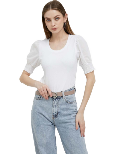 T-paita DKNY Top Valkoinen | E3DHUSPQ