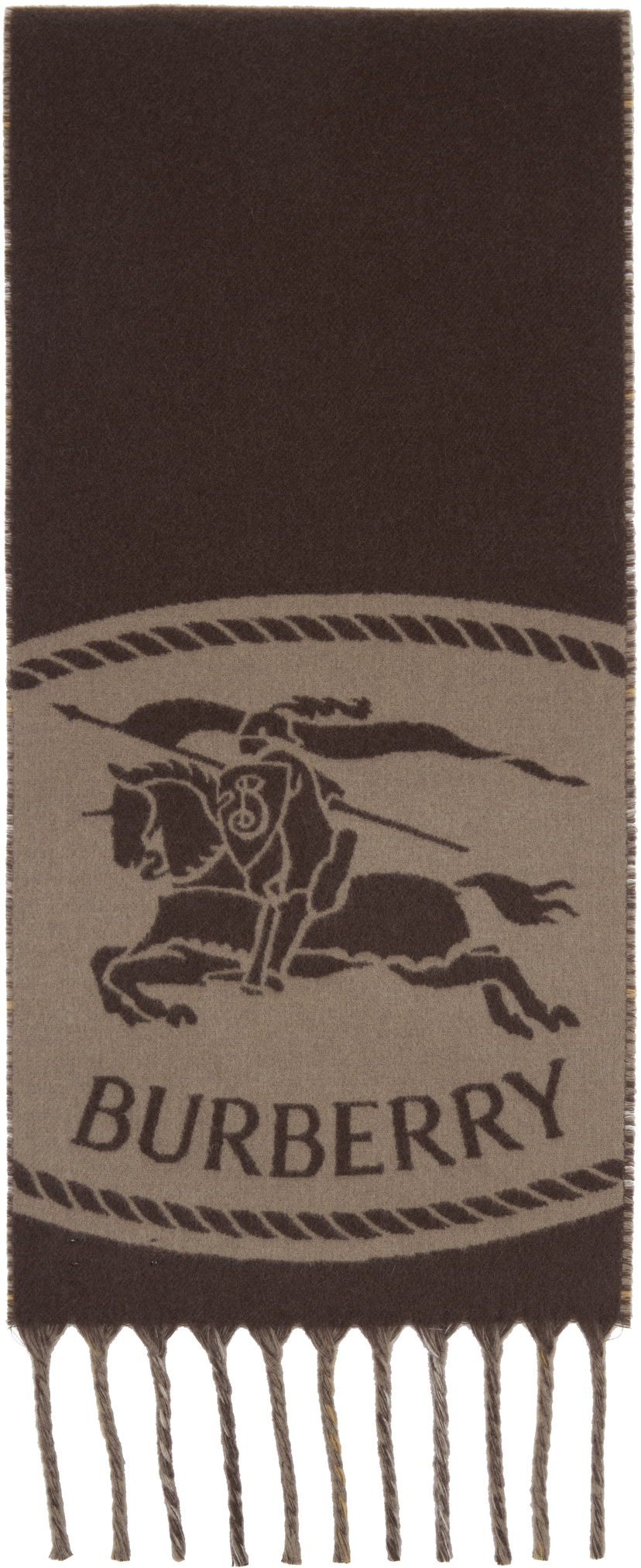 Huivi Burberry Burberry Reversible Knight Stamp Scarf Ruskea | 8109747