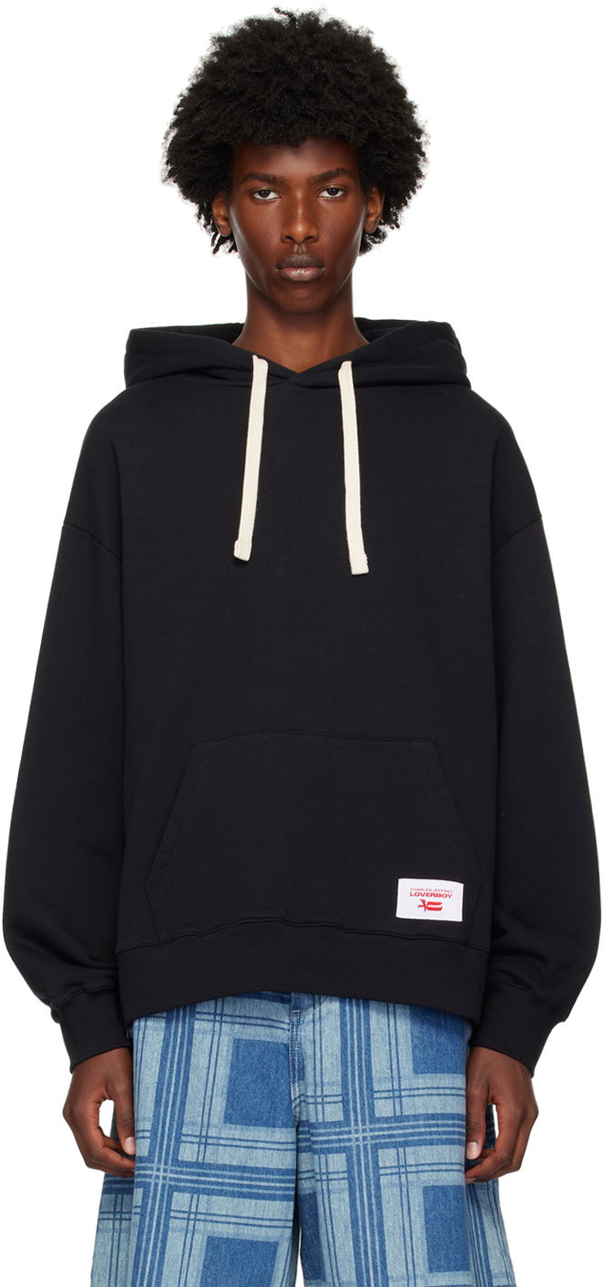 Huppari Charles Jeffrey Loverboy Label Ears Hoodie Musta | 41100101