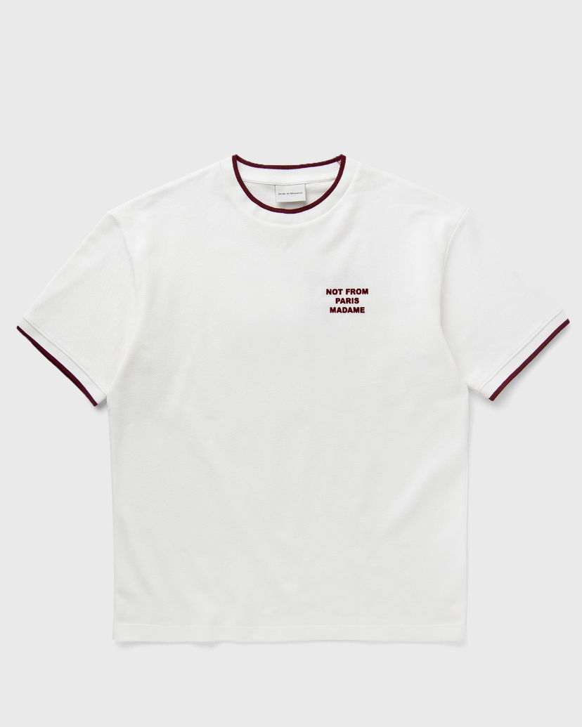 T-paita Drôle de Monsieur Slogan PiquÈ T-shirt Valkoinen | H-TS262-CO167-OW