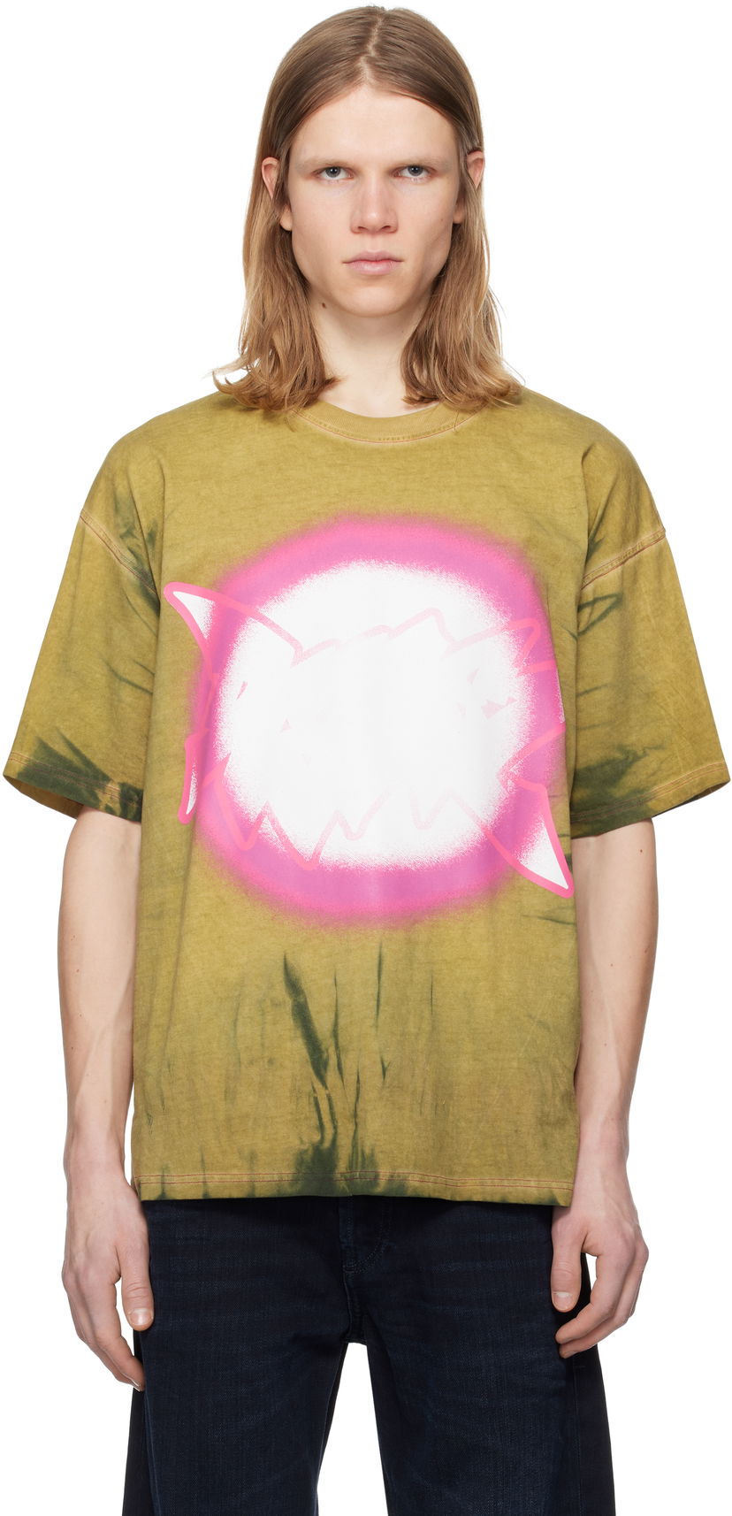 T-paita Diesel Diesel T-Boxt-R24 Tie-Dye Graphic T-Shirt Vihreä | A16137-0EGBD-7BDA