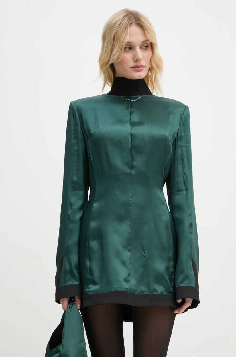 Mekko Maison Margiela Green Satin Mini Dress Vihreä | S62DA0036.S41355