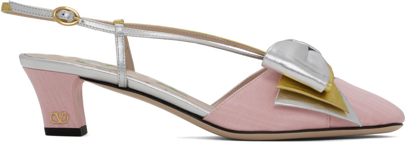 Tennarit ja kengät Valentino Valentino Garavani Bowow Slingback Heels Vaaleanpunainen | 6W2S0LB6QLJ