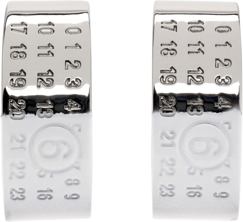 Korvakorut Maison Margiela MM6 Maison Margiela Minimal Logo 8 Hoop Earrings Metallinen | SM7VG0056 P8339