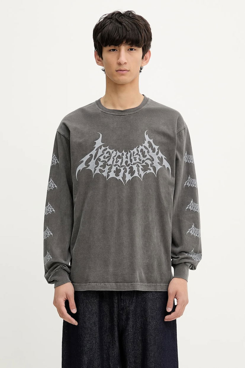 T-paita Neighborhood NEIGHBORHOOD Long Sleeve Graphic T-Shirt Harmaa | 251PCNH.LT04
