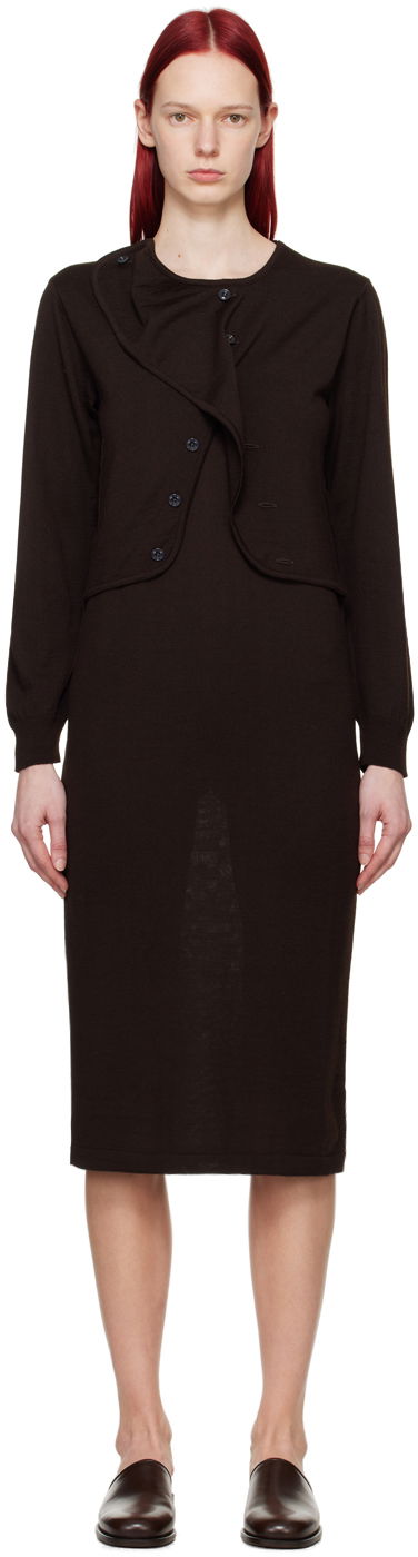 Mekko LEMAIRE LEMAIRE Layered Midi Dress Ruskea | DR1060 LK087