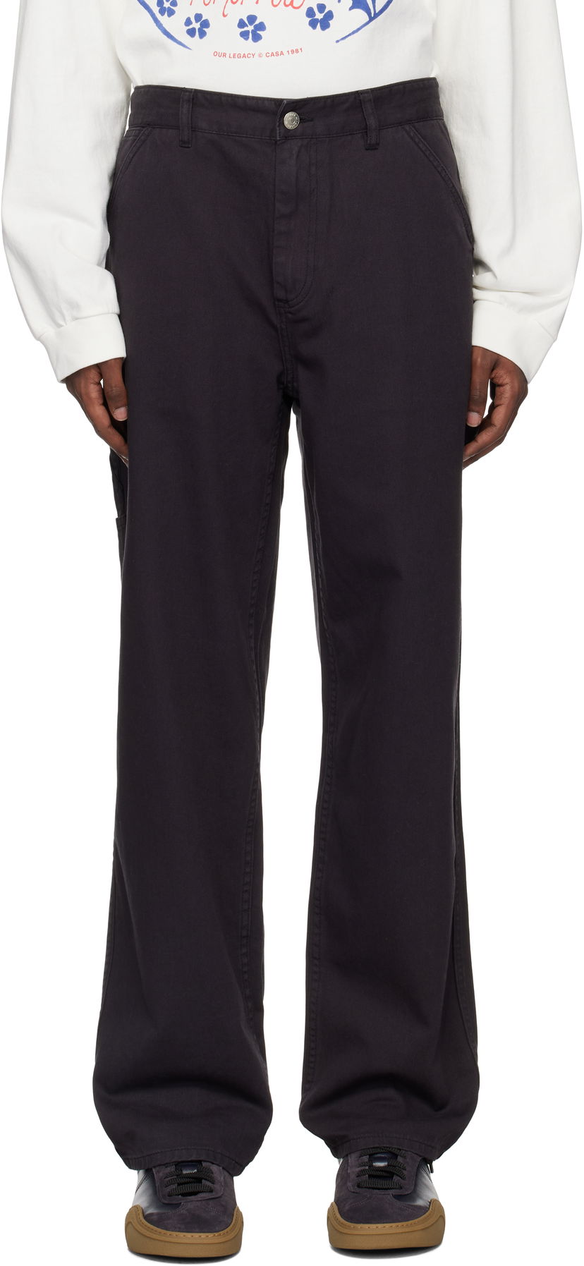Cargo housut Awake NY Cotton Painter Trousers Musta | AWK-FW24-PA001