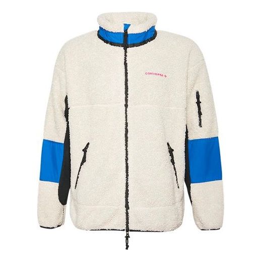 Bomber-takki Converse Converse Sherpa Fleece Jacket Beige | 10018039-101