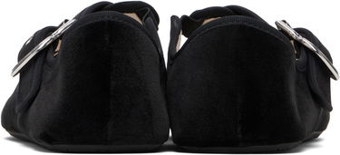 Tennarit ja kengät Alaïa ALAÏA Criss Cross Velvet Ballerina Flats Musta | AA3A046TK059, 1