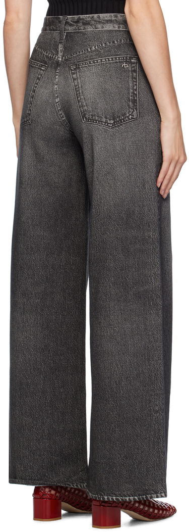 Jeans rag & bone Miramar Sofie Full Length Wide-Leg Trousers Musta | WCW24F70018201, 2