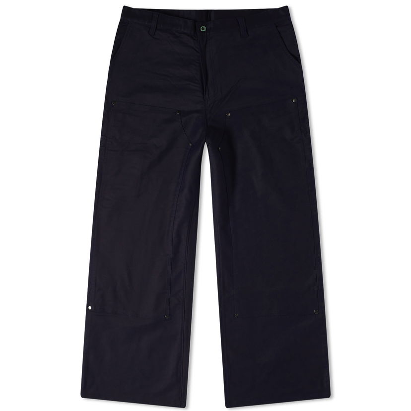 Cargo housut Brain Dead Brain Dead Moleskin Double Knee Pant Tummansininen | BDW23B12003311NY01