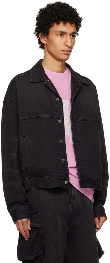 Takki We11done Graphic Denim Jacket Musta | WD-DJ3-22-376-U-BK, 1