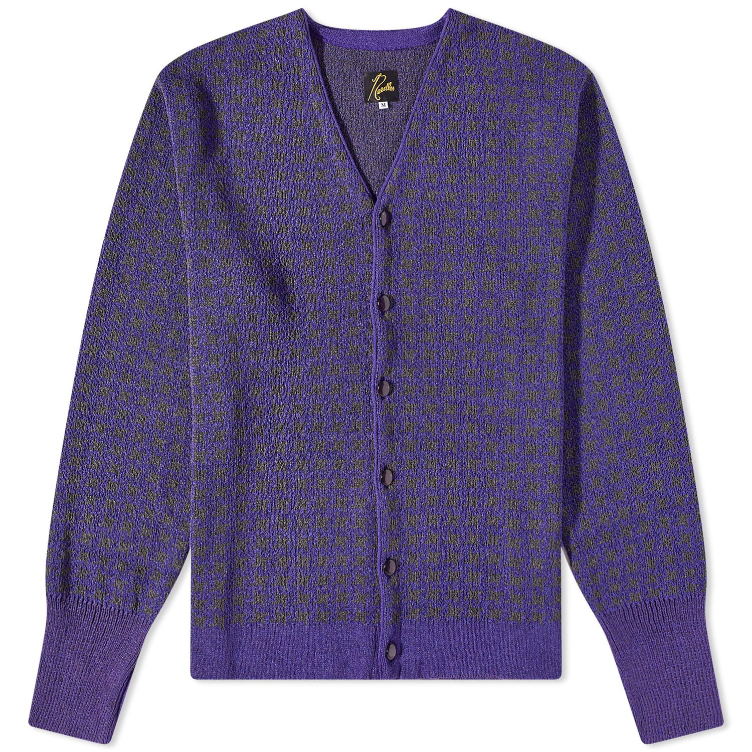 Villapaita Needles Houndstooth Cardigan Violetti | MR322-B, 0