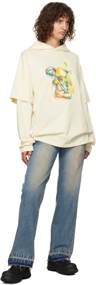 Jeans We11done We11done Distressed High-Waisted Jeans Sininen | WD-DP3-24-323-W-BL, 3