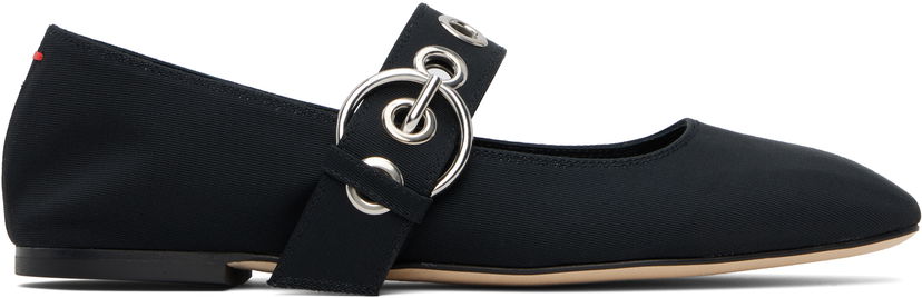 Kengänhoito Aeyde Aeyde Uma Eyelet Mary-Jane Ballerina Flats Musta | A11-FL-RKLS08FL159-SS25-800-069
