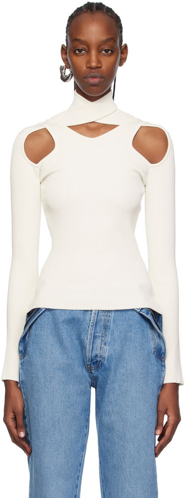 Villapaita Coperni Coperni Cutout Turtleneck Sweater Valkoinen | COPML02BIS600C, 0