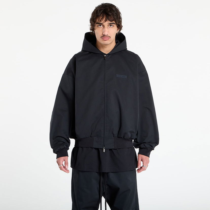 Huppari Fear of God Fear of God Essentials Poly Cotton Twill Hoodie Musta | 202SP258020F-861