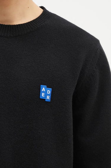Villapaita ADER ERROR Black Wool Sweater With Logo Patch Musta | BMSGFYKT0101BK, 3