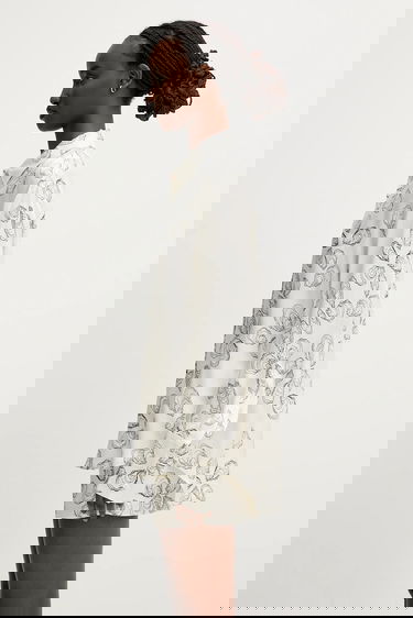 Paita Anine Bing Anine Bing Avalon Relaxed Silk Shirt Valkoinen | A.07.10545, 1