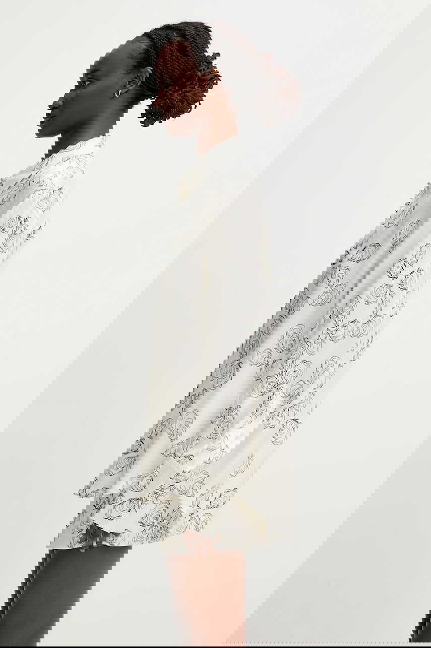 Paita Anine Bing Anine Bing Avalon Relaxed Silk Shirt Valkoinen | A.07.10545, 1