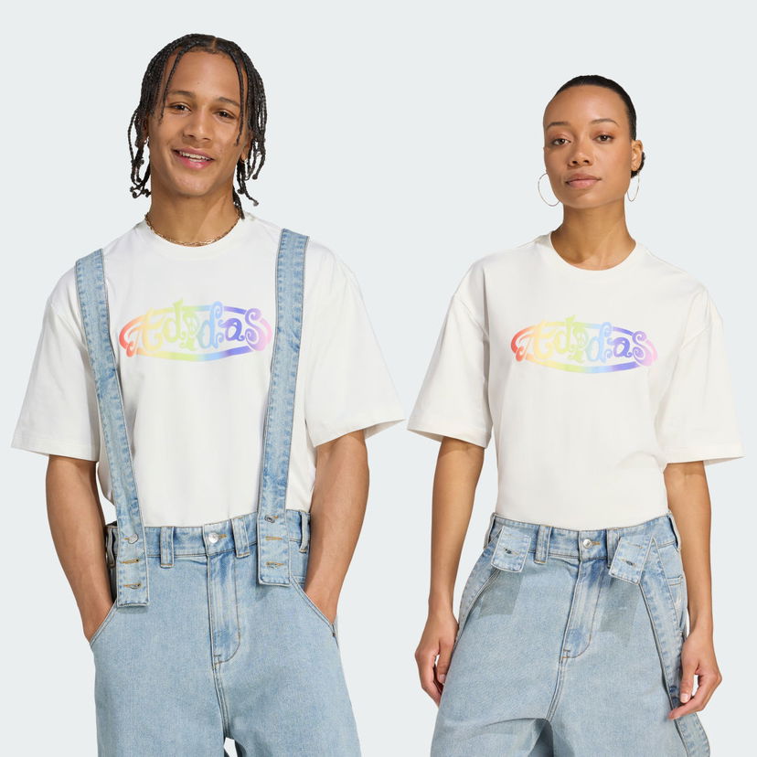 T-paita adidas Performance adidas x Jeremy Scott Pride Graphic Tee Valkoinen | JY2012