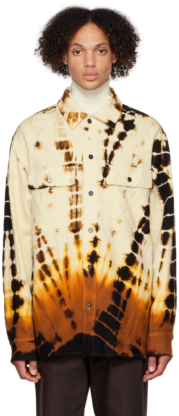 Paita Jil Sander Jil Sander Long Sleeve Tie-Dye Shirt Monivärinen | J47DL0002_JTN018