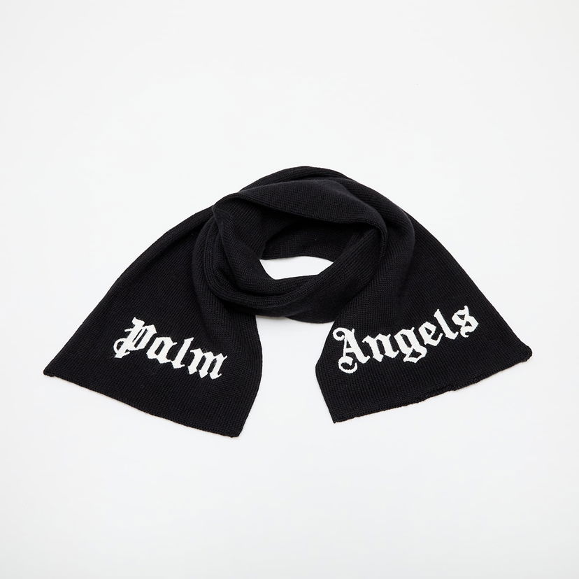 Huivi Palm Angels Palm Angels Kids Logo Knit Scarf Musta | PBMA008C99KNI0011001