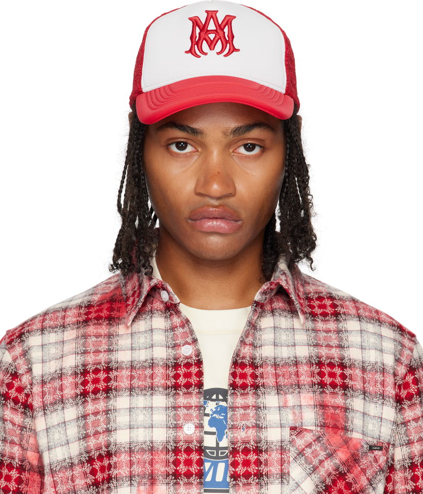 Korkki AMIRI AMIRI MA Two Tone Trucker Cap Punainen | AMHATR1030